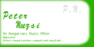 peter muzsi business card